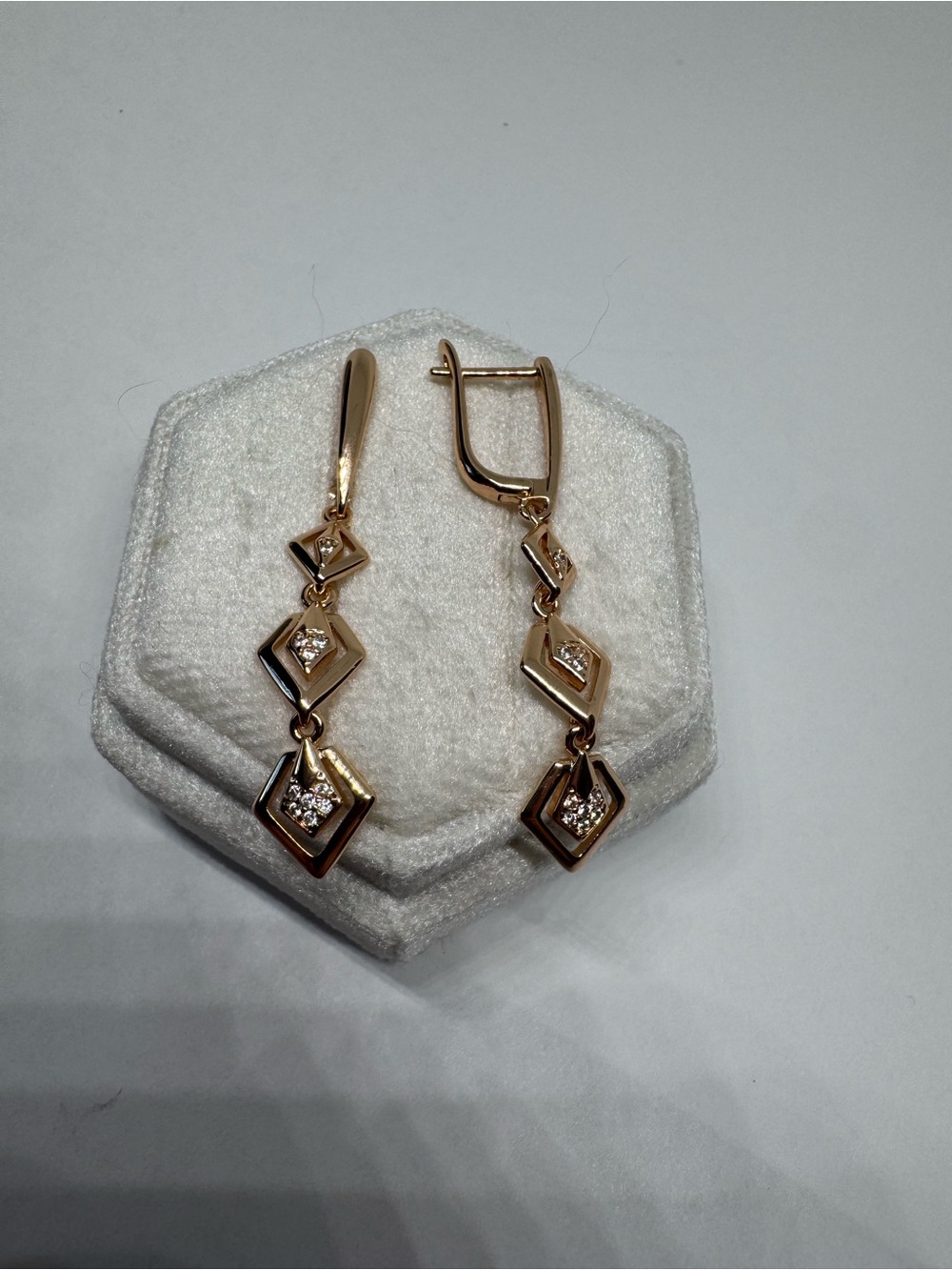 Vintage 14K 585 Rolled Rose Gold Earrings ( Not Solid Gold )